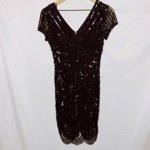 Sequin Black Cocktail Gatsby Dress Size 4 - Perfect Halloween Costume!